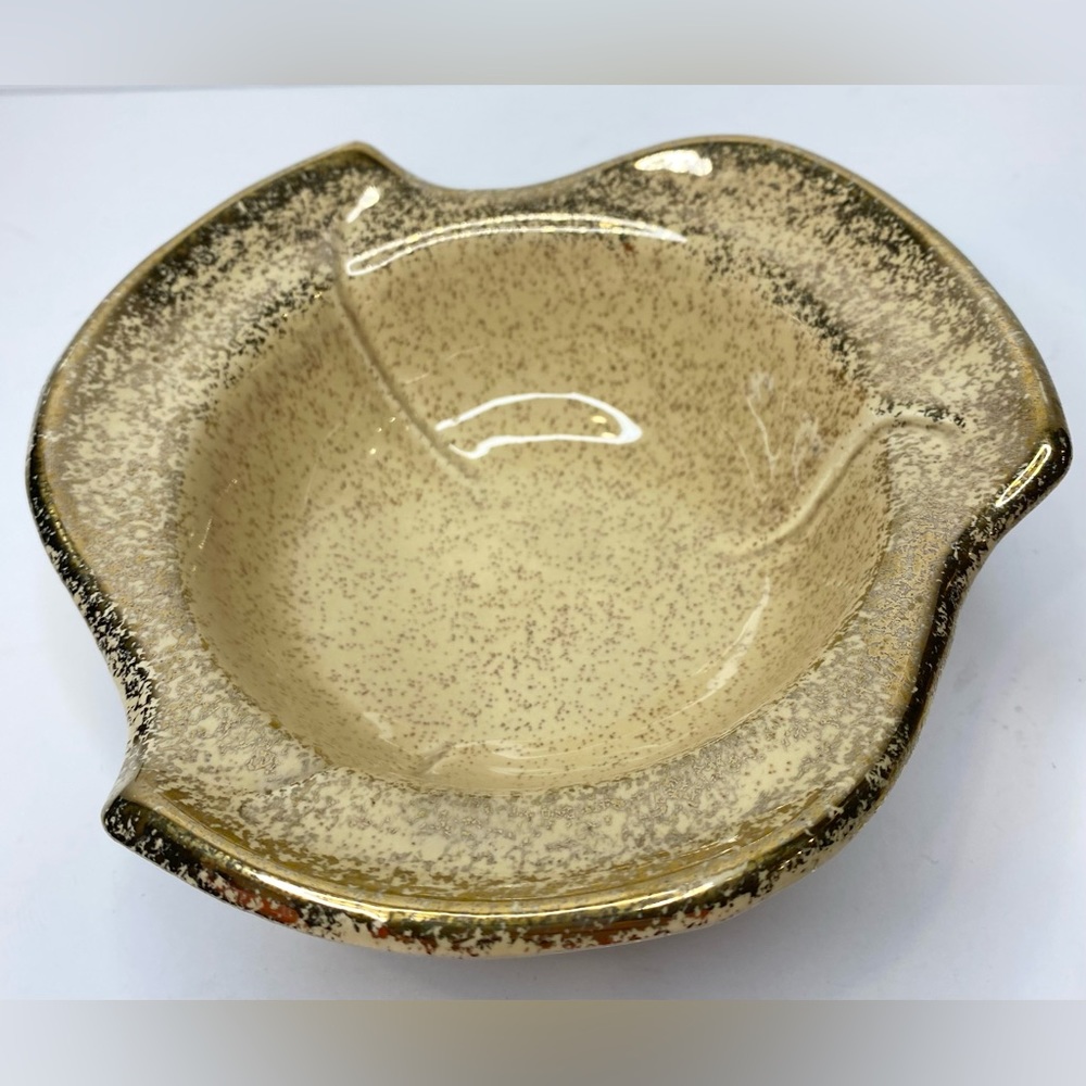 Vintage Pottery Handmade California Original ©️ 146 Gold Peach Bowl Tapered Rare